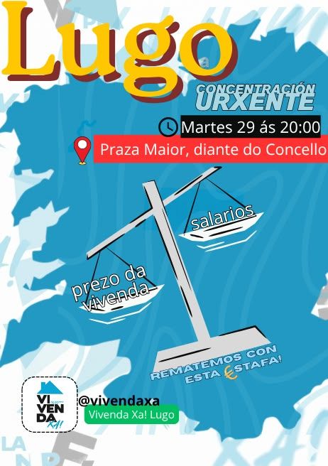 Concentración plataforma Vivenda Galega Xa
